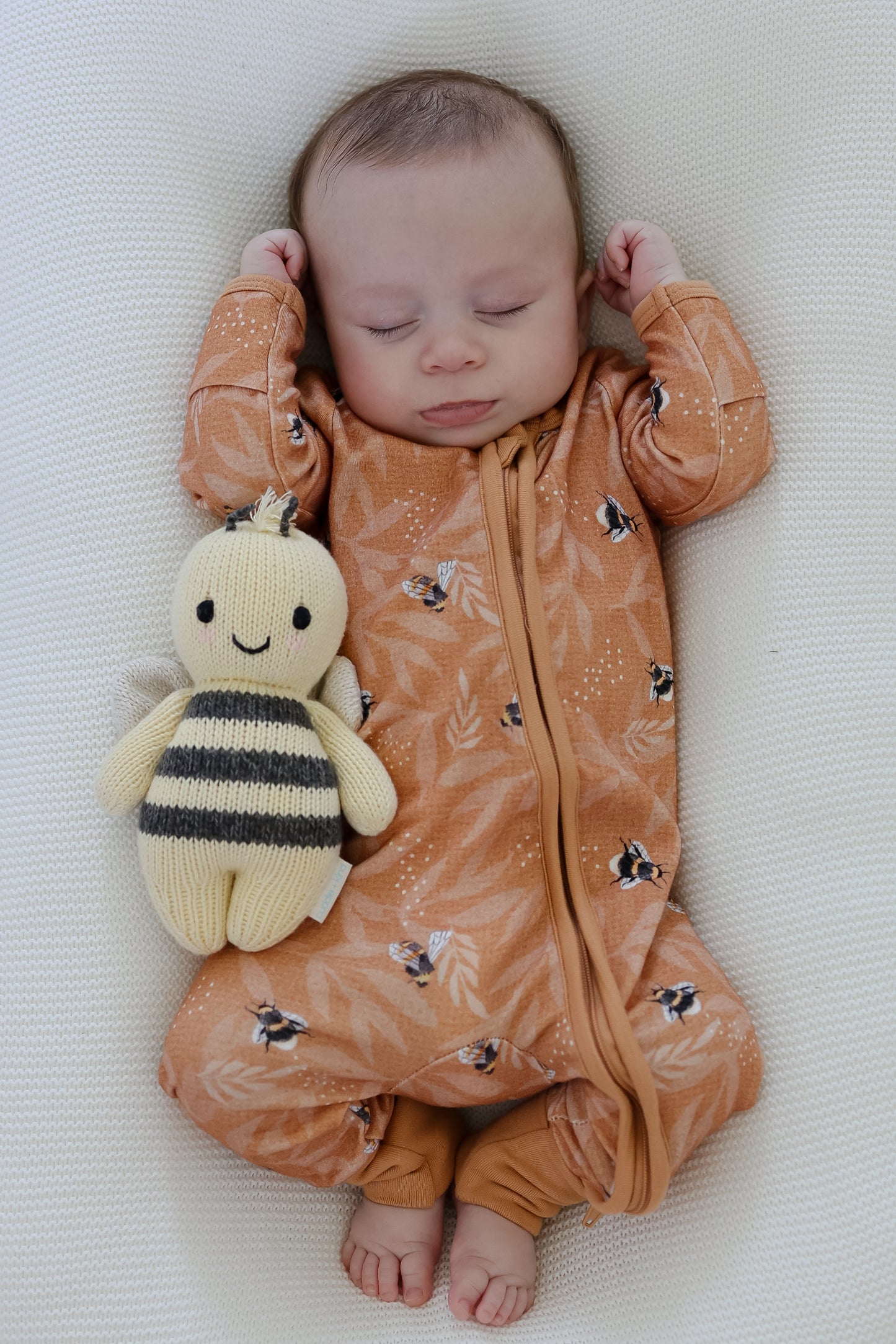 Bamboo Zipsuit - Bumble Bees