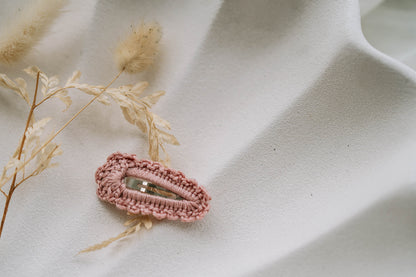 Dusty Pink Crochet Clip