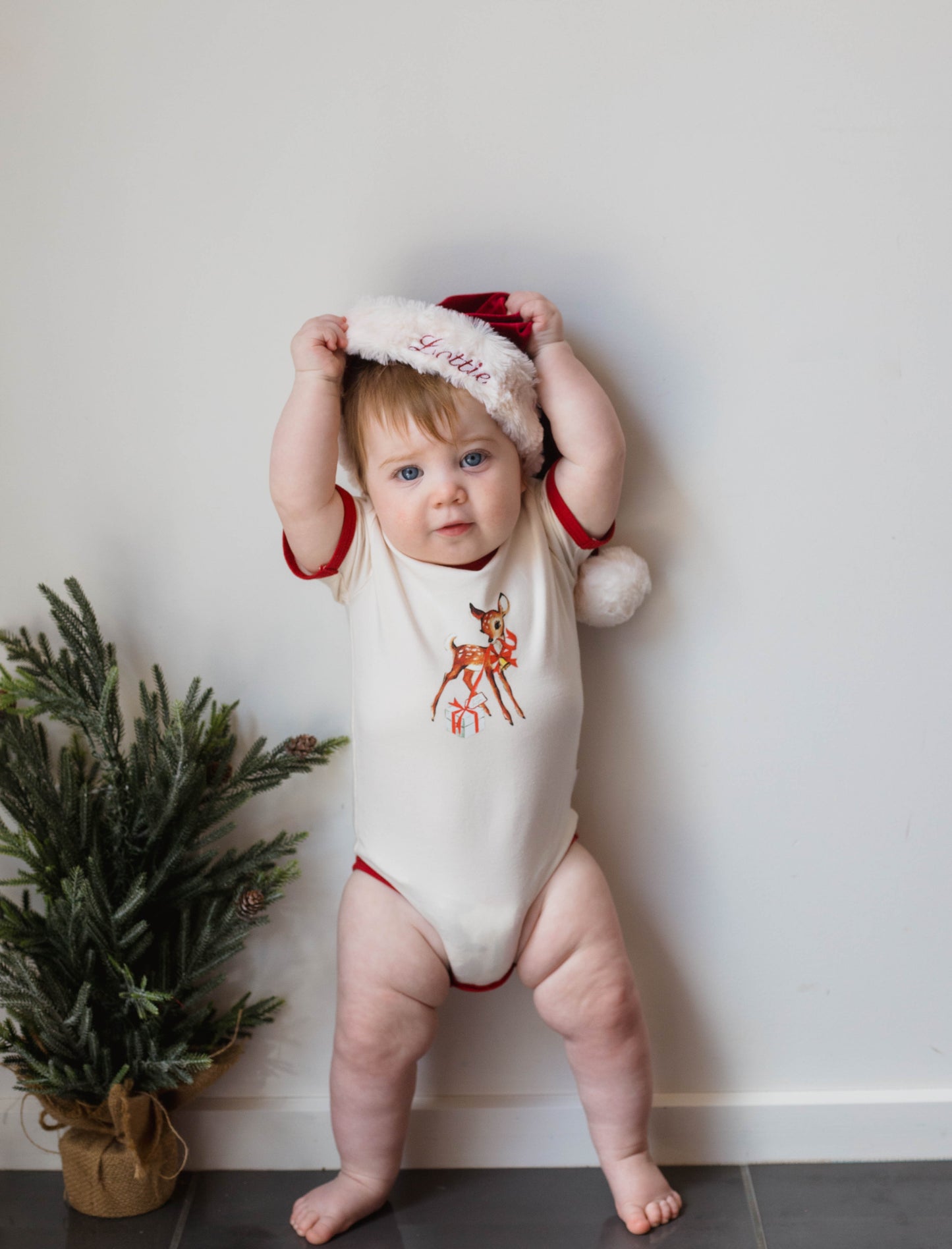 Scarlet Trim Bodysuit - Baby Deer